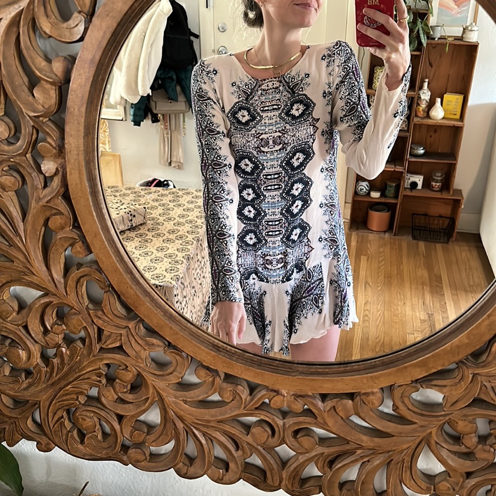 Free people long sleeve mini dress